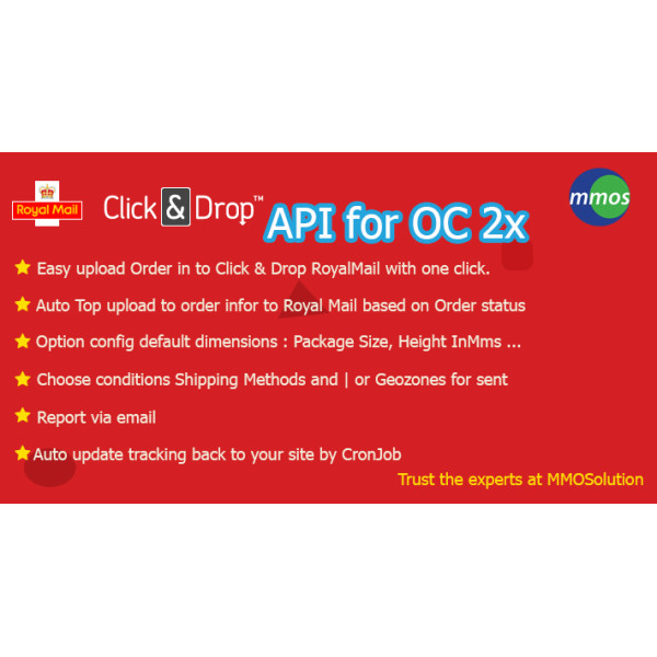 Royal Mail Click and Drop API for Opencart 2.x