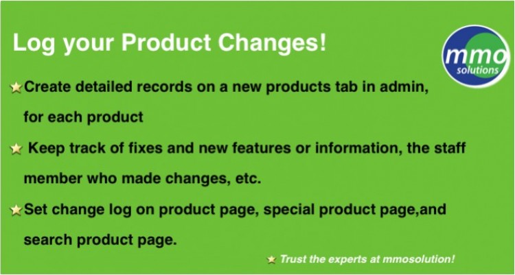 Product Change Log