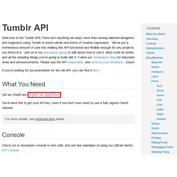 How To Create OAuth Tumblr Login Application How To Create OAuth Tumblr Login Application