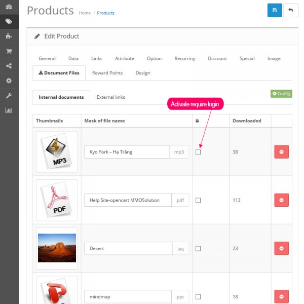 Product Attachments - Add files download to product